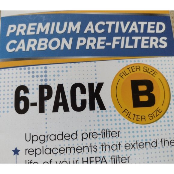 NEW! 12-Pack VEVA Filter B Replacement Pre Filter for Germ GuardianAC4800 - Picture 5 of 5
